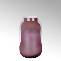 Lambert Ferrata Vase, bordeaux/metallic, groß