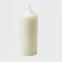 Lambert Kerze, zylindrisch, gezogen, H 12 cm, D 5 cm, elfenbein