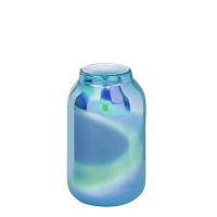 Lambert Ferrata Vase, arctic blue / metallic, groß