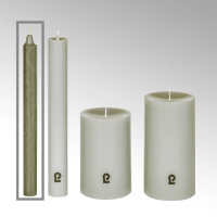 Lambert Kerze, zylindrisch, H 25 cm, D 2,1 cm, leinen