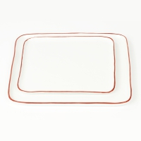 Lambert Piana, eckig, rot, 27 x 27 cm