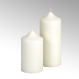 Lambert Kerze, zylindrisch, gezogen, H 15 cm, D 8 cm, elfenbein