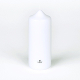 Lambert Kerze, zylindrisch, gezogen, H 20 cm, D 8 cm, elfenbein