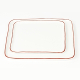 Lambert Piana, eckig, rot, 21 x 21 cm